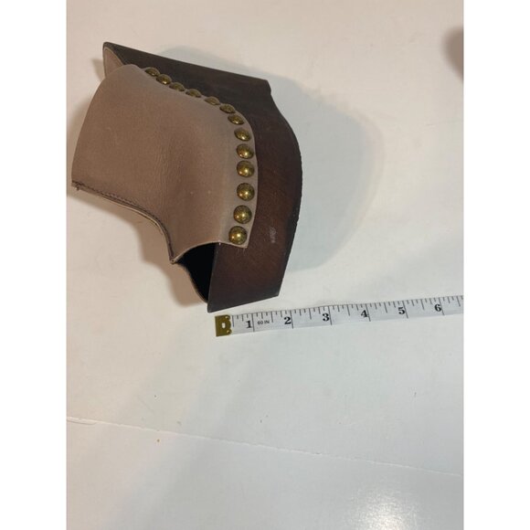 New Charles David Made in Italy Recchia Leather Platform Wedge Mules Women's 7 - Picture 7 of 7